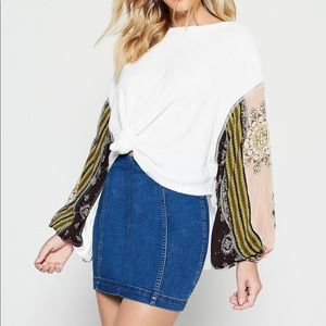 FREE PEOPLE Blossom Thermal Ivory Combo